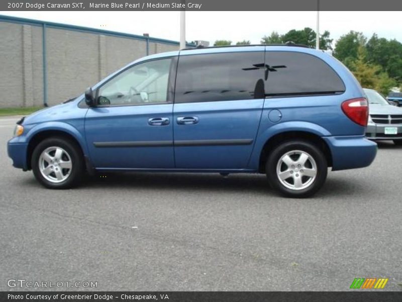 Marine Blue Pearl / Medium Slate Gray 2007 Dodge Caravan SXT