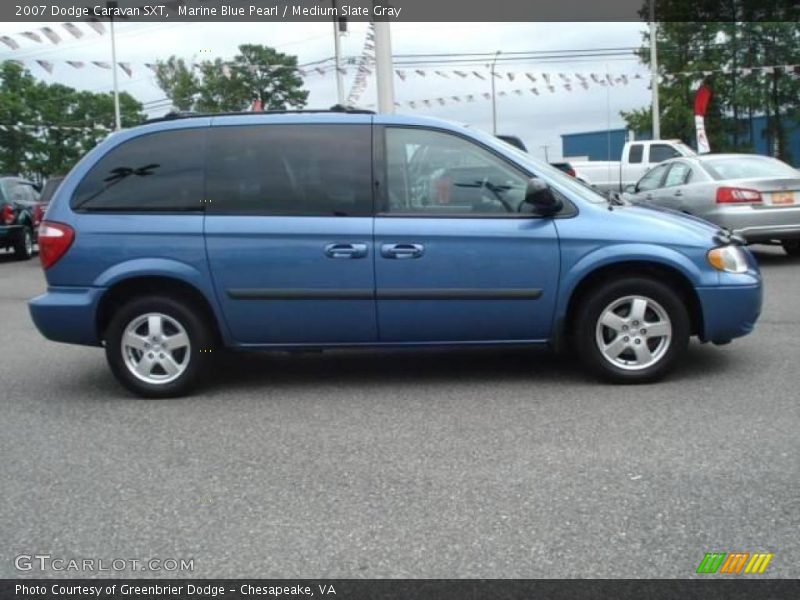 Marine Blue Pearl / Medium Slate Gray 2007 Dodge Caravan SXT