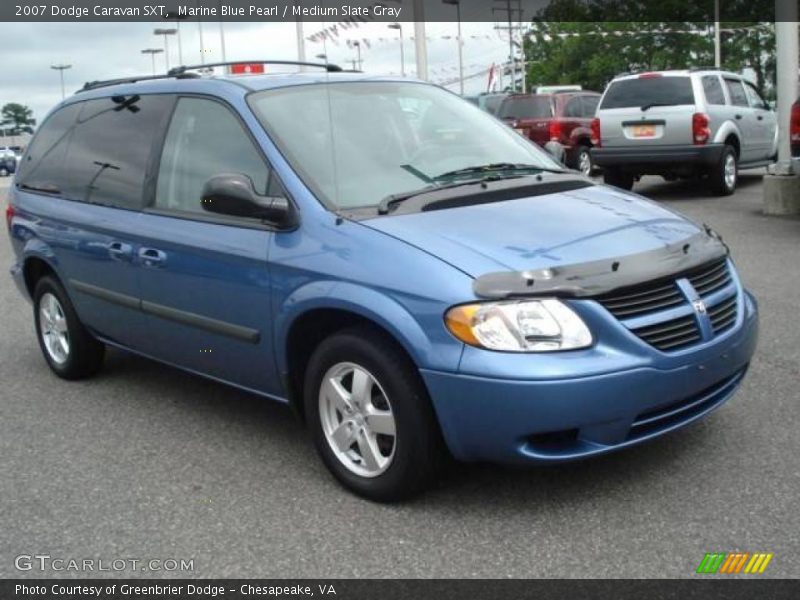 Marine Blue Pearl / Medium Slate Gray 2007 Dodge Caravan SXT
