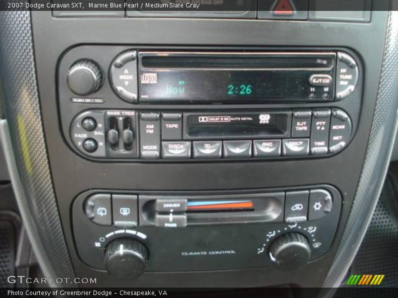 Marine Blue Pearl / Medium Slate Gray 2007 Dodge Caravan SXT