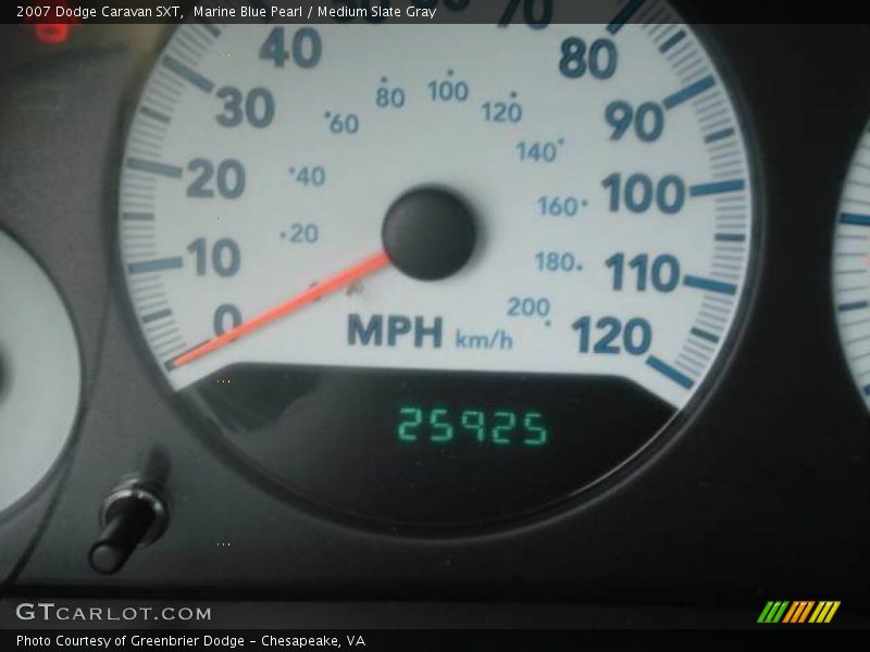 Marine Blue Pearl / Medium Slate Gray 2007 Dodge Caravan SXT