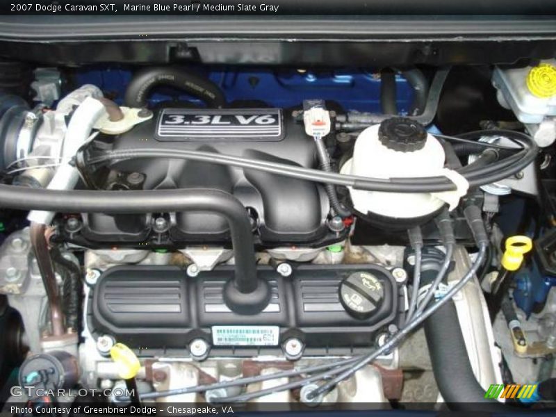 Marine Blue Pearl / Medium Slate Gray 2007 Dodge Caravan SXT