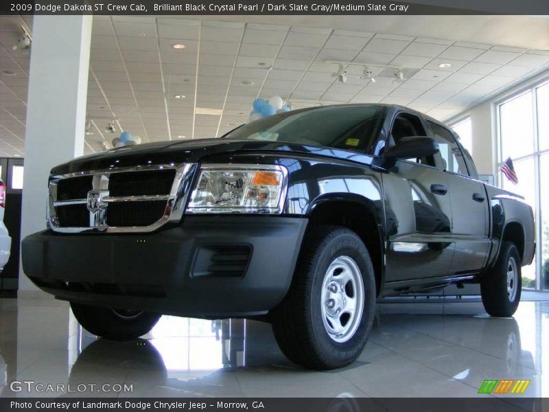 Brilliant Black Crystal Pearl / Dark Slate Gray/Medium Slate Gray 2009 Dodge Dakota ST Crew Cab