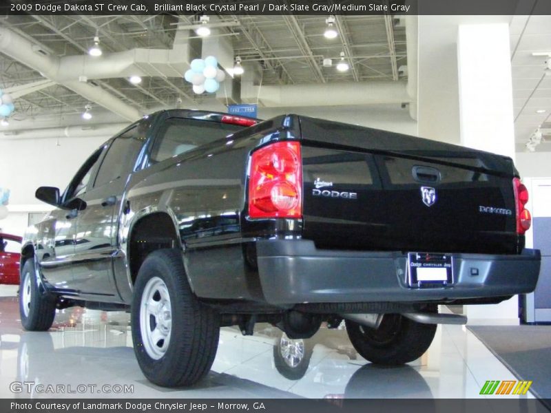 Brilliant Black Crystal Pearl / Dark Slate Gray/Medium Slate Gray 2009 Dodge Dakota ST Crew Cab