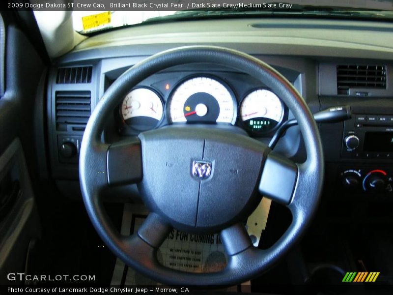 Brilliant Black Crystal Pearl / Dark Slate Gray/Medium Slate Gray 2009 Dodge Dakota ST Crew Cab