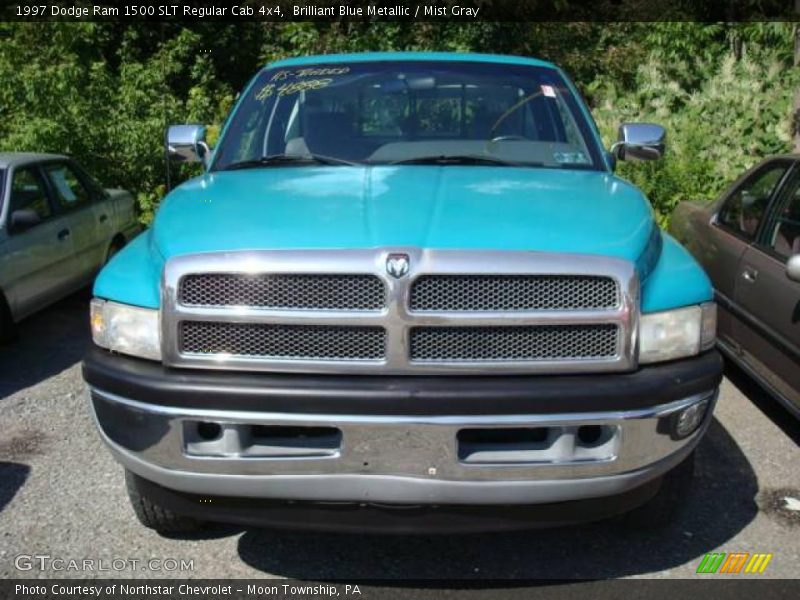 Brilliant Blue Metallic / Mist Gray 1997 Dodge Ram 1500 SLT Regular Cab 4x4