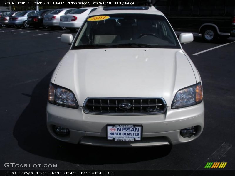 White Frost Pearl / Beige 2004 Subaru Outback 3.0 L.L.Bean Edition Wagon