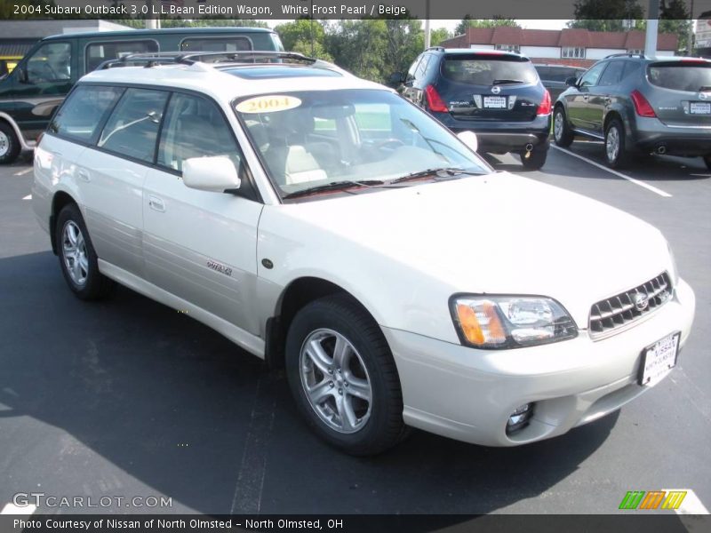 White Frost Pearl / Beige 2004 Subaru Outback 3.0 L.L.Bean Edition Wagon