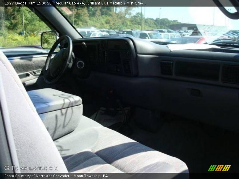 Brilliant Blue Metallic / Mist Gray 1997 Dodge Ram 1500 SLT Regular Cab 4x4
