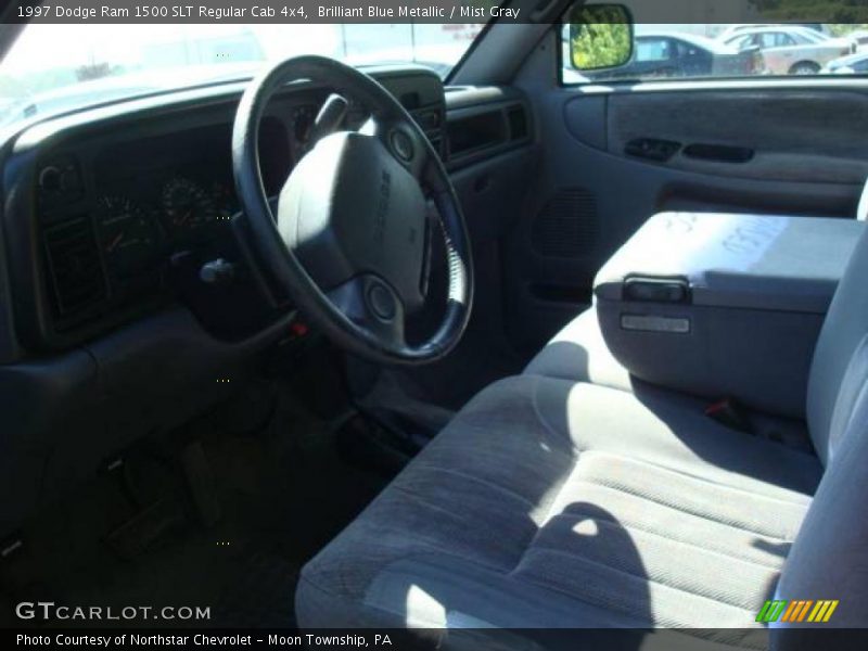 Brilliant Blue Metallic / Mist Gray 1997 Dodge Ram 1500 SLT Regular Cab 4x4