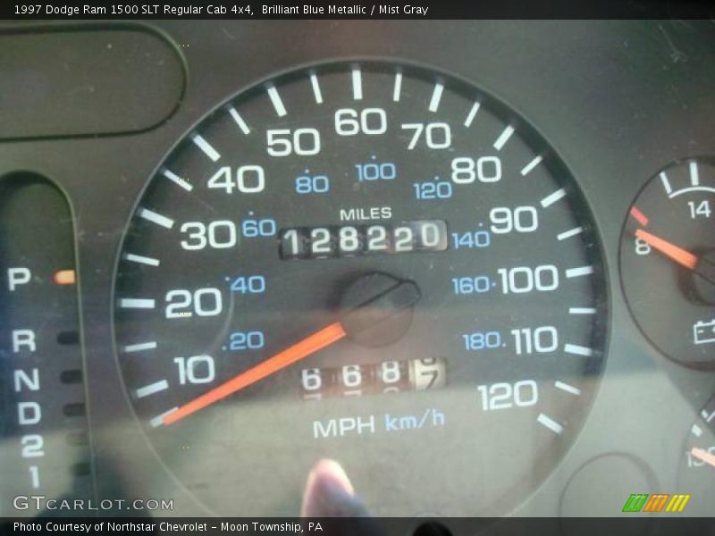 Brilliant Blue Metallic / Mist Gray 1997 Dodge Ram 1500 SLT Regular Cab 4x4