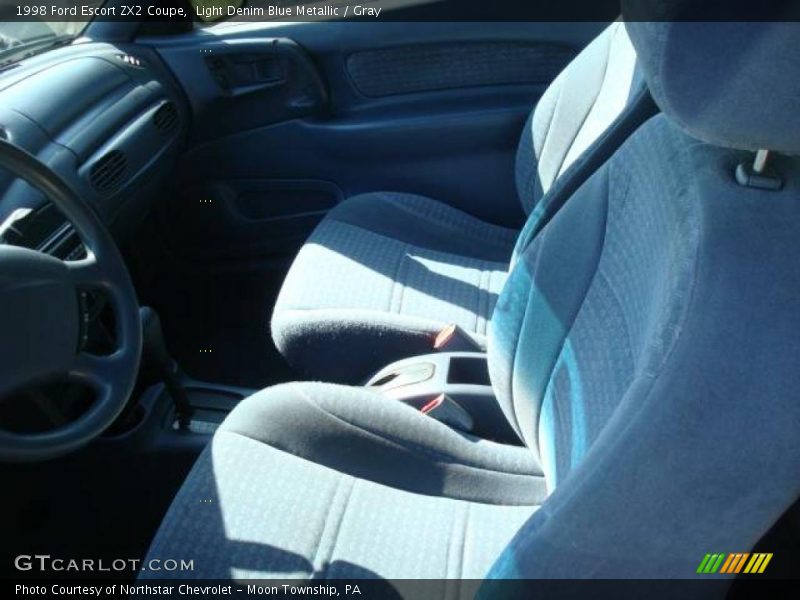 Light Denim Blue Metallic / Gray 1998 Ford Escort ZX2 Coupe