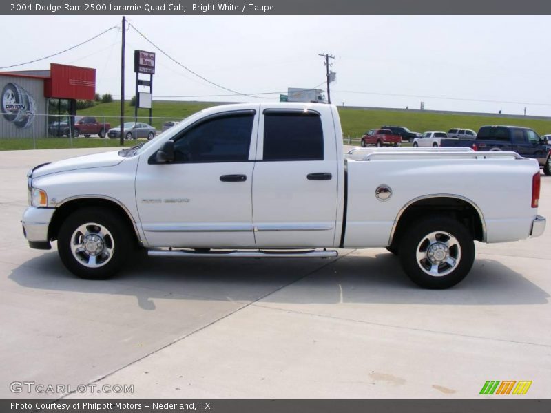 Bright White / Taupe 2004 Dodge Ram 2500 Laramie Quad Cab