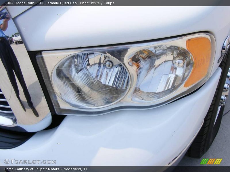Bright White / Taupe 2004 Dodge Ram 2500 Laramie Quad Cab