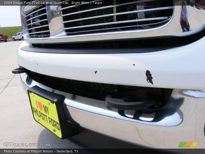 Bright White / Taupe 2004 Dodge Ram 2500 Laramie Quad Cab