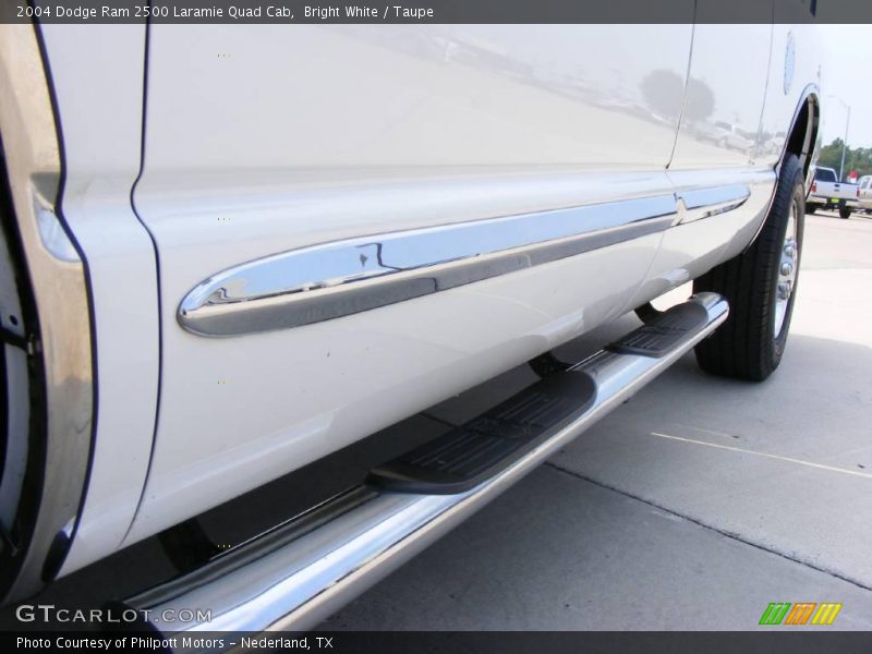 Bright White / Taupe 2004 Dodge Ram 2500 Laramie Quad Cab
