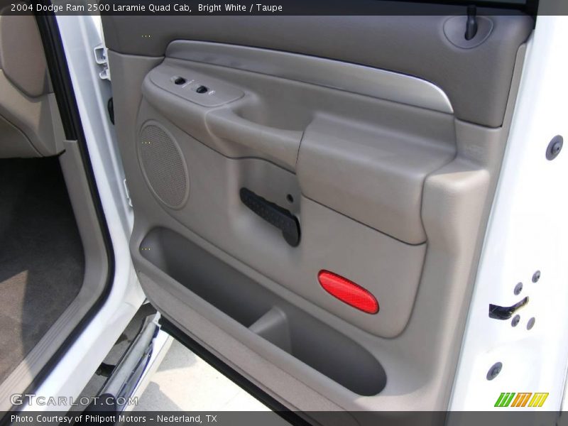 Bright White / Taupe 2004 Dodge Ram 2500 Laramie Quad Cab