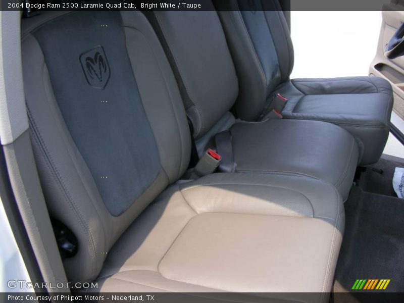Bright White / Taupe 2004 Dodge Ram 2500 Laramie Quad Cab
