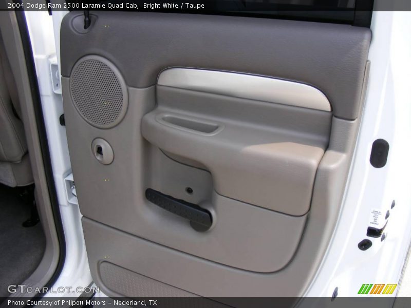 Bright White / Taupe 2004 Dodge Ram 2500 Laramie Quad Cab