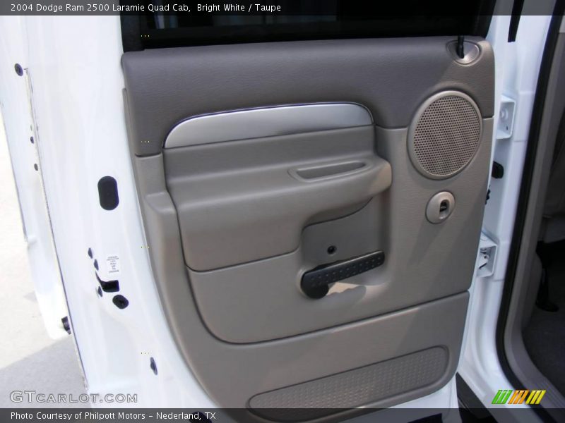 Bright White / Taupe 2004 Dodge Ram 2500 Laramie Quad Cab