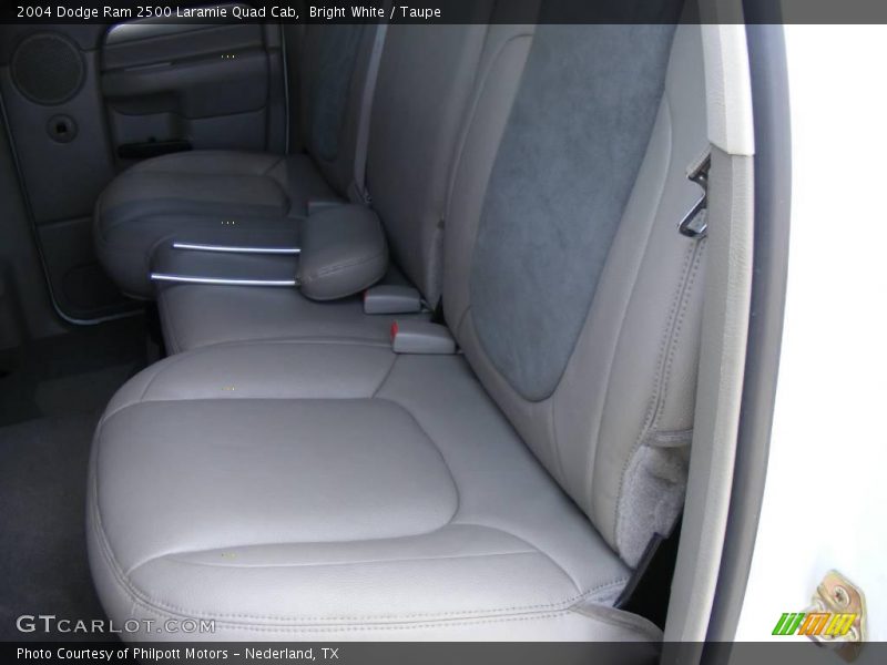 Bright White / Taupe 2004 Dodge Ram 2500 Laramie Quad Cab