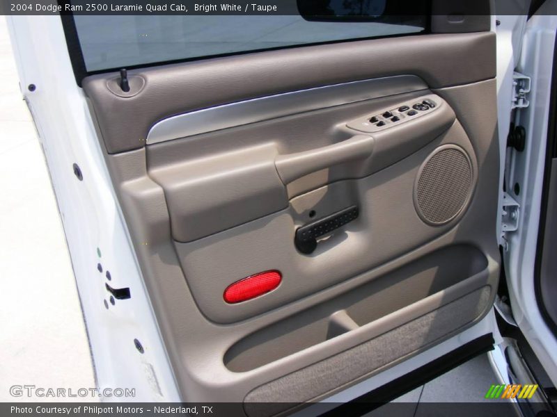 Bright White / Taupe 2004 Dodge Ram 2500 Laramie Quad Cab