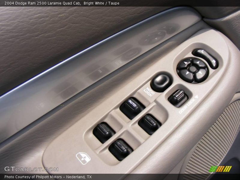 Bright White / Taupe 2004 Dodge Ram 2500 Laramie Quad Cab