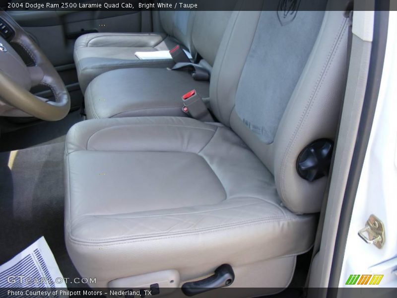 Bright White / Taupe 2004 Dodge Ram 2500 Laramie Quad Cab