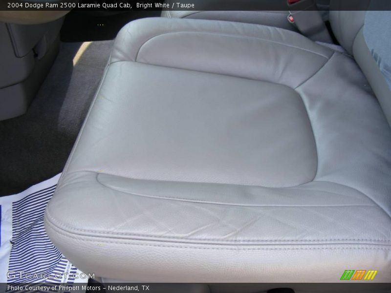 Bright White / Taupe 2004 Dodge Ram 2500 Laramie Quad Cab