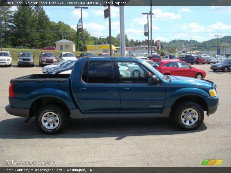 Island Blue Metallic / Dark Graphite 2001 Ford Explorer Sport Trac 4x4
