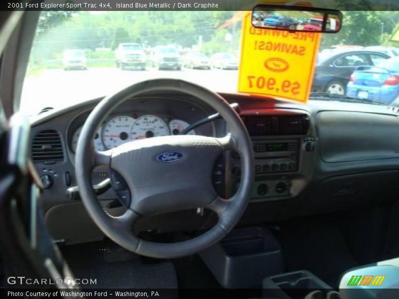 Island Blue Metallic / Dark Graphite 2001 Ford Explorer Sport Trac 4x4