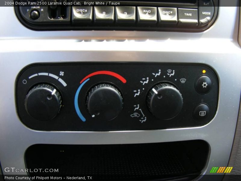 Bright White / Taupe 2004 Dodge Ram 2500 Laramie Quad Cab