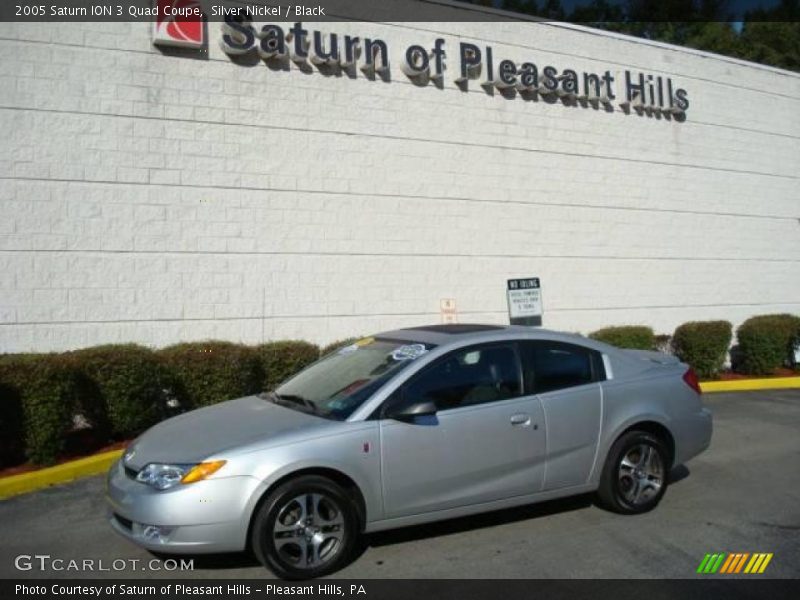 Silver Nickel / Black 2005 Saturn ION 3 Quad Coupe