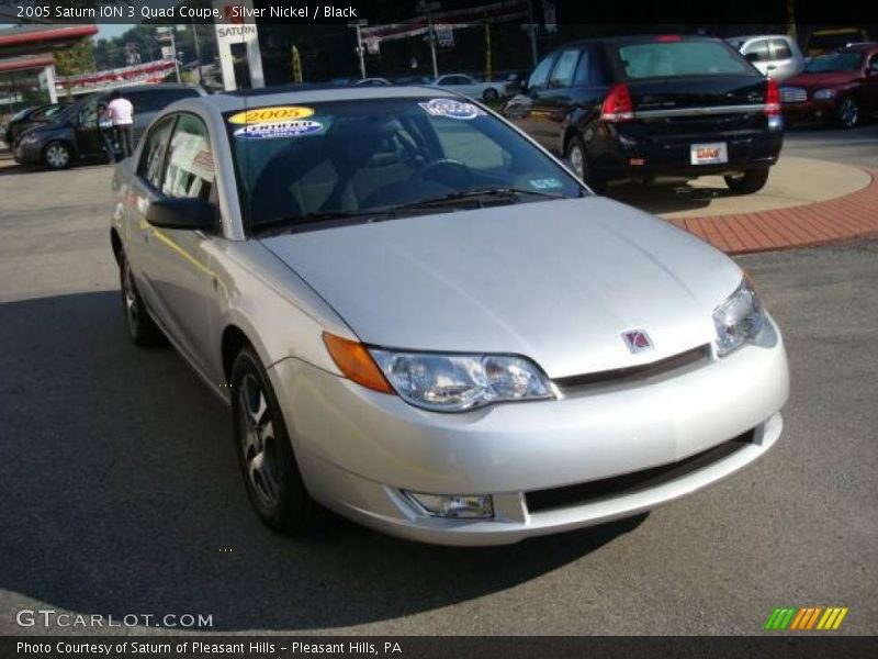 Silver Nickel / Black 2005 Saturn ION 3 Quad Coupe