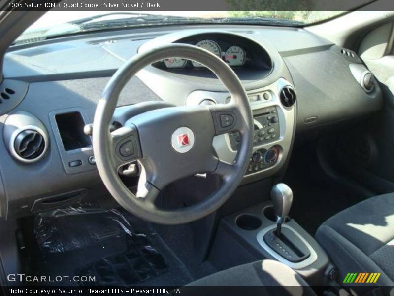 Silver Nickel / Black 2005 Saturn ION 3 Quad Coupe