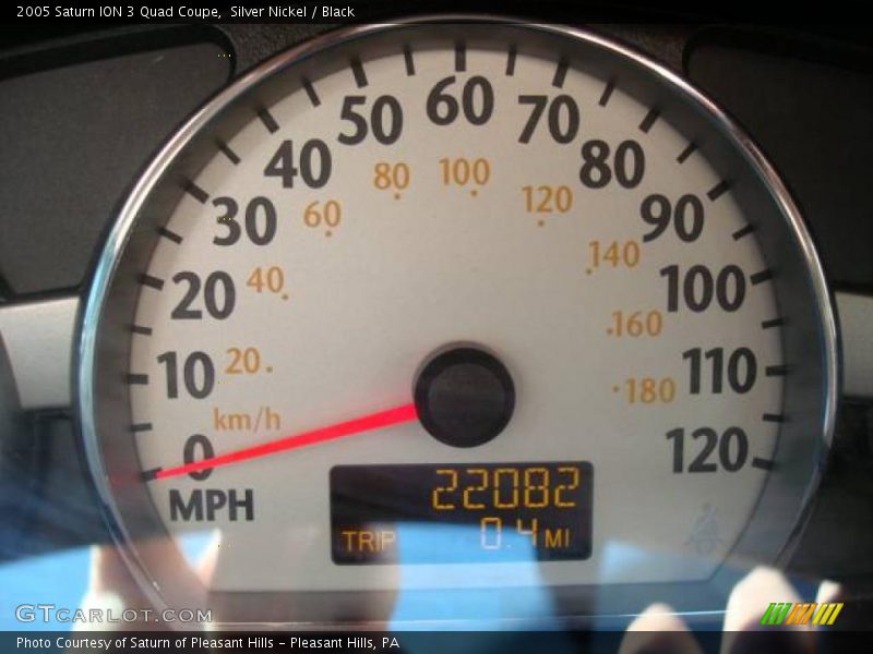 Silver Nickel / Black 2005 Saturn ION 3 Quad Coupe