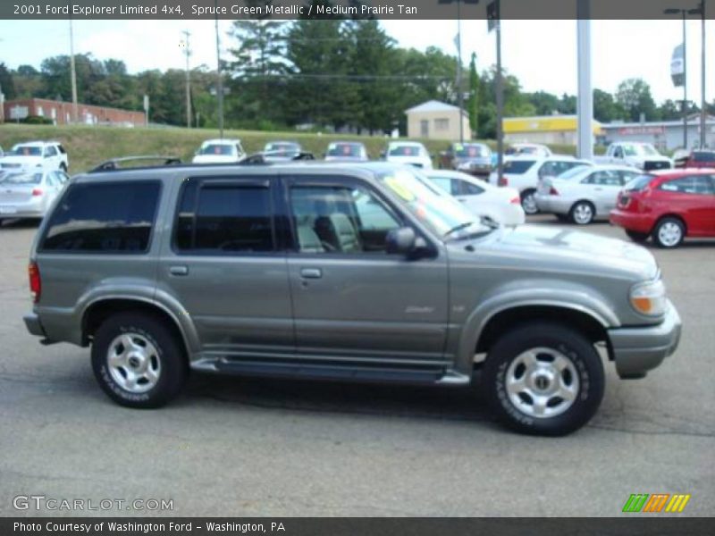 Spruce Green Metallic / Medium Prairie Tan 2001 Ford Explorer Limited 4x4