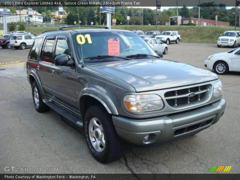 Spruce Green Metallic / Medium Prairie Tan 2001 Ford Explorer Limited 4x4