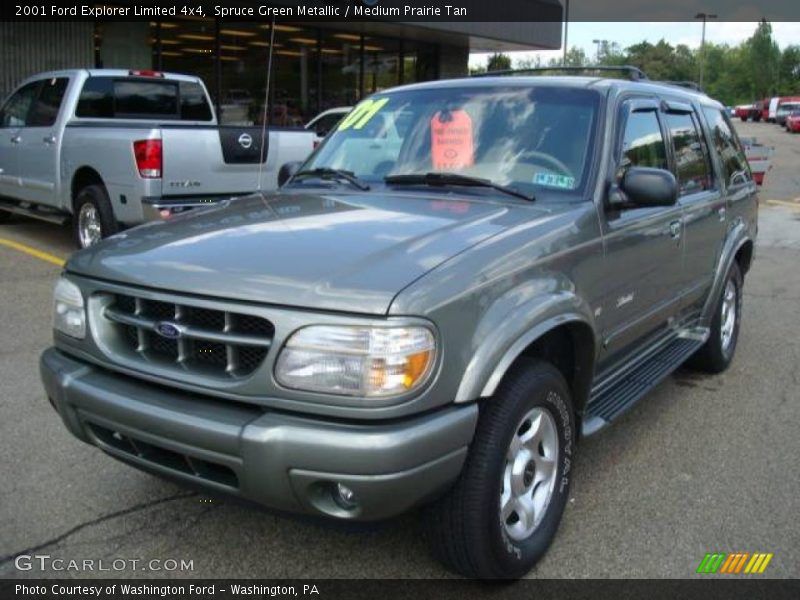 Spruce Green Metallic / Medium Prairie Tan 2001 Ford Explorer Limited 4x4