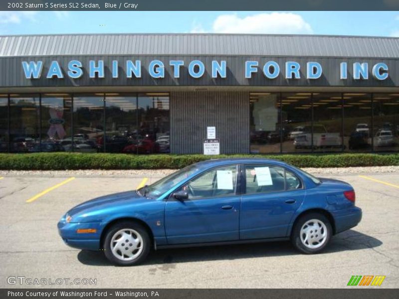 Blue / Gray 2002 Saturn S Series SL2 Sedan
