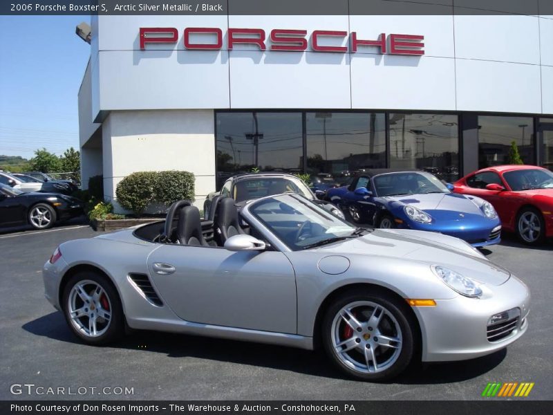 Arctic Silver Metallic / Black 2006 Porsche Boxster S