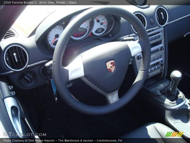 Arctic Silver Metallic / Black 2006 Porsche Boxster S