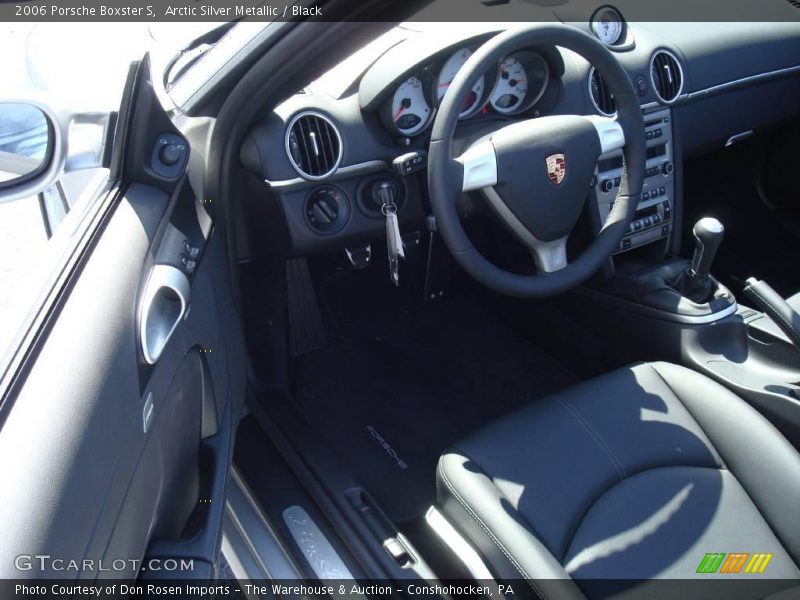 Arctic Silver Metallic / Black 2006 Porsche Boxster S