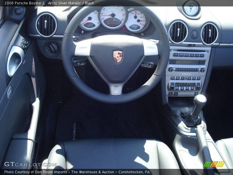 Arctic Silver Metallic / Black 2006 Porsche Boxster S