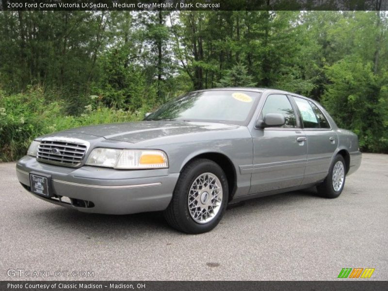 Medium Grey Metallic / Dark Charcoal 2000 Ford Crown Victoria LX Sedan