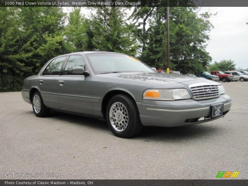 Medium Grey Metallic / Dark Charcoal 2000 Ford Crown Victoria LX Sedan
