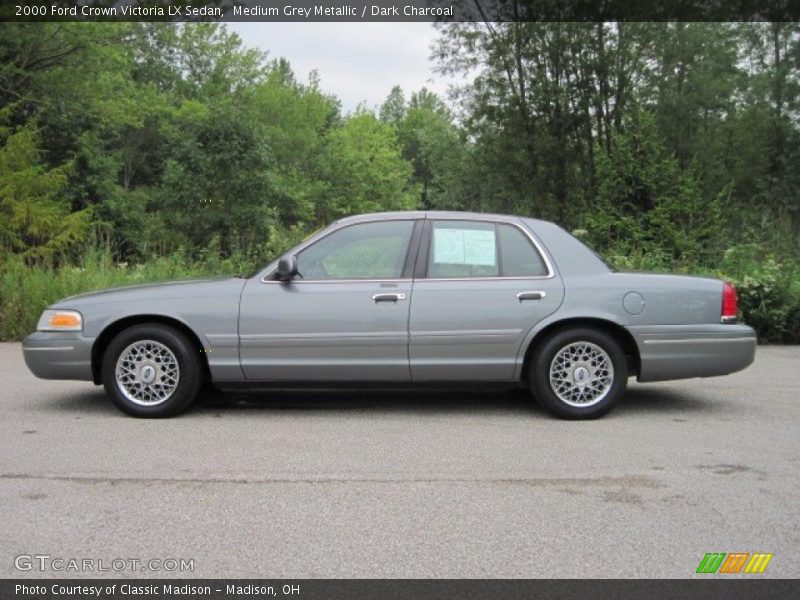 Medium Grey Metallic / Dark Charcoal 2000 Ford Crown Victoria LX Sedan