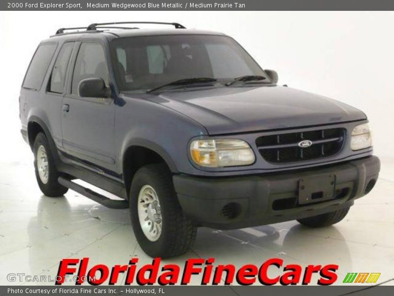 Medium Wedgewood Blue Metallic / Medium Prairie Tan 2000 Ford Explorer Sport