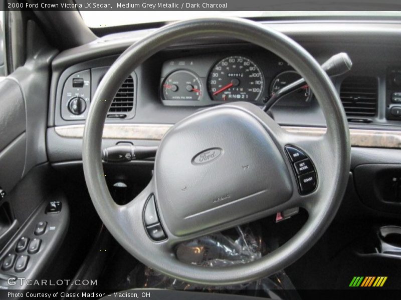 Medium Grey Metallic / Dark Charcoal 2000 Ford Crown Victoria LX Sedan