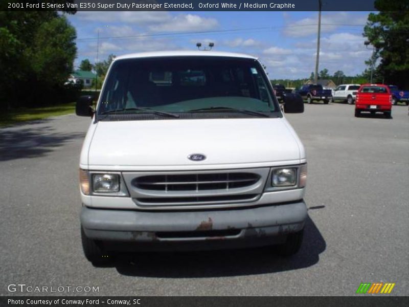 Oxford White / Medium Graphite 2001 Ford E Series Van E350 Super Duty Passenger Extended